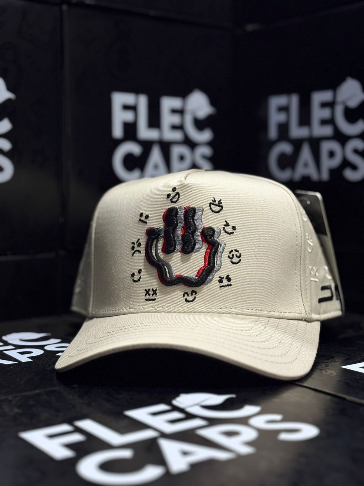 JC HATS "HAPPY FACE XY BEIGE"