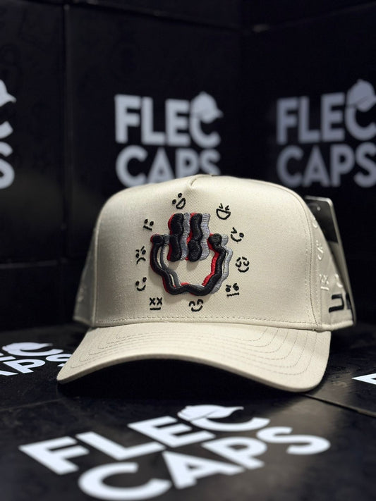 JC HATS "HAPPY FACE XY BEIGE"