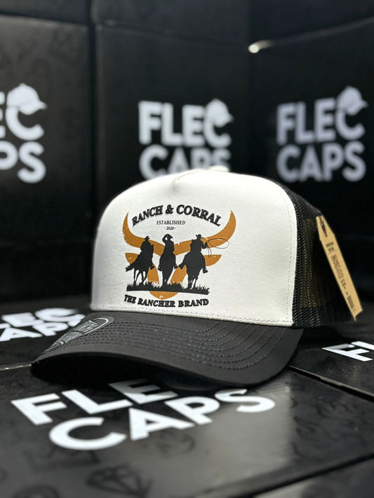 THE RANCHER BRAND GORRA BLANCA VISERA NEGRA